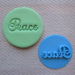 PEACE Fondant Embosser / Cookie Stamp