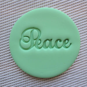 Joy, Love & Peace Fondant Embosser / Cookie Stamp - set of 3