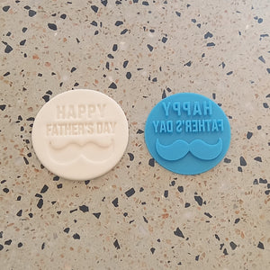 Happy Father's Day (style 2) Fondant Embosser Cookie Stamp