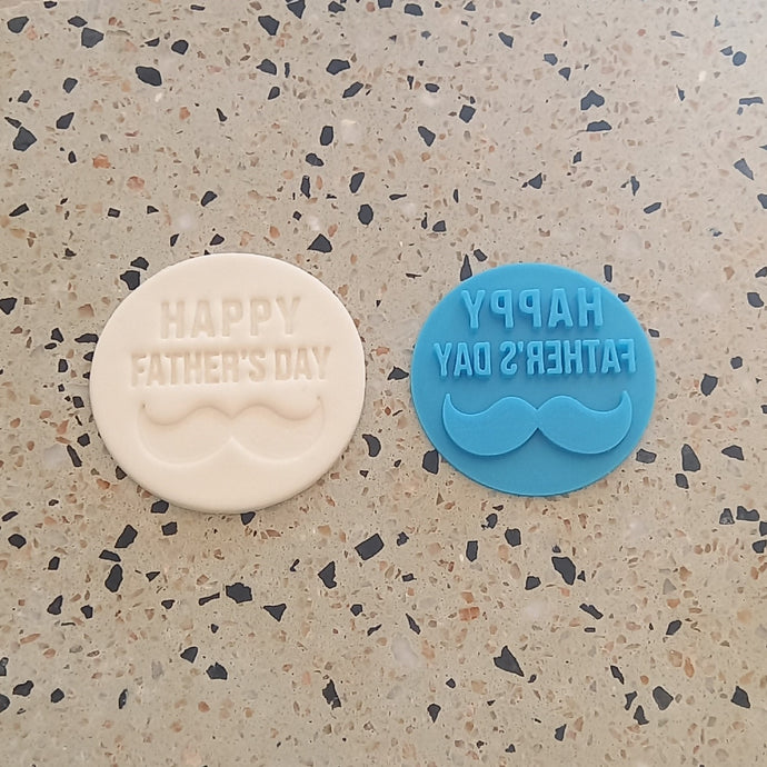 Happy Father's Day (style 2) Fondant Embosser Cookie Stamp