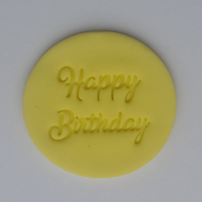 Happy Birthday Fondant Embosser / Cookie Stamp (style 2)