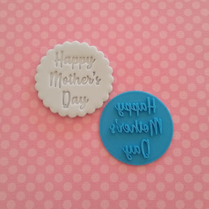 HAPPY MOTHER'S DAY (style 3) Fondant Embosser Cookie Stamp